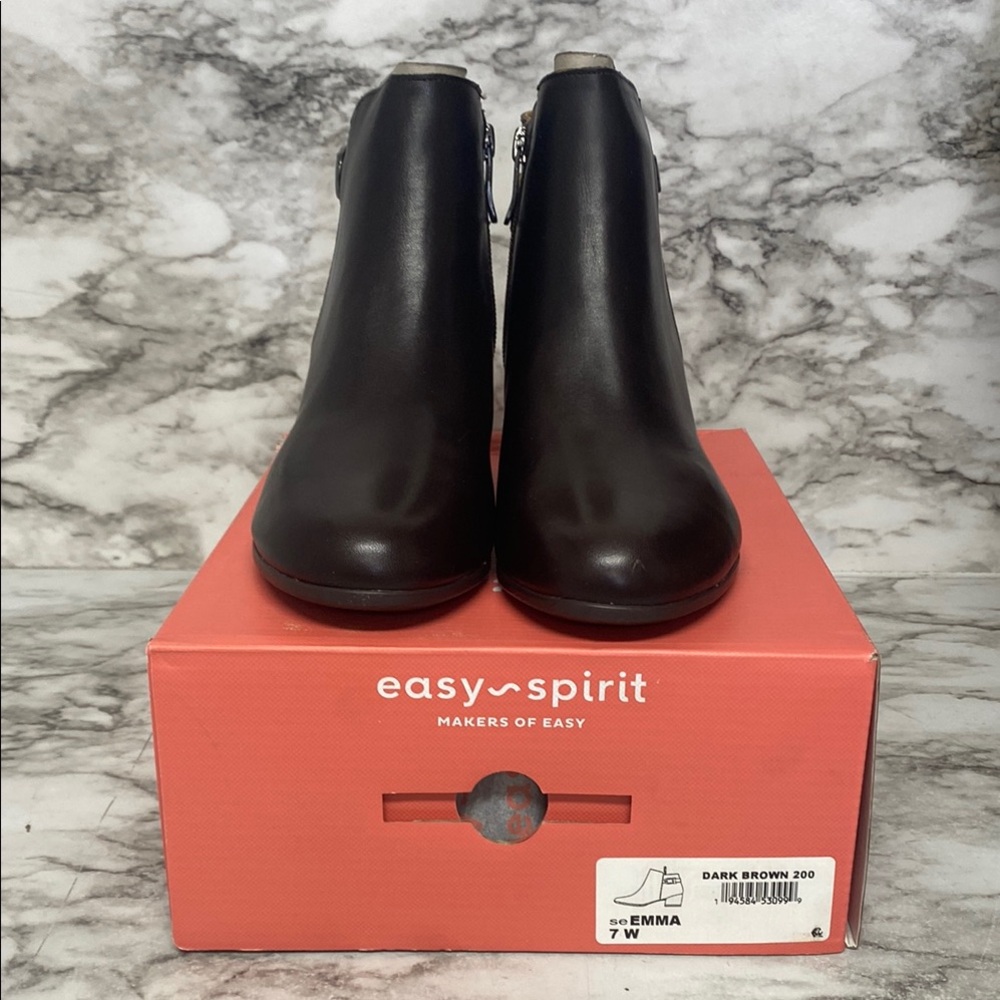 Easy Spirit Women's Dark Brown Ankle Boots